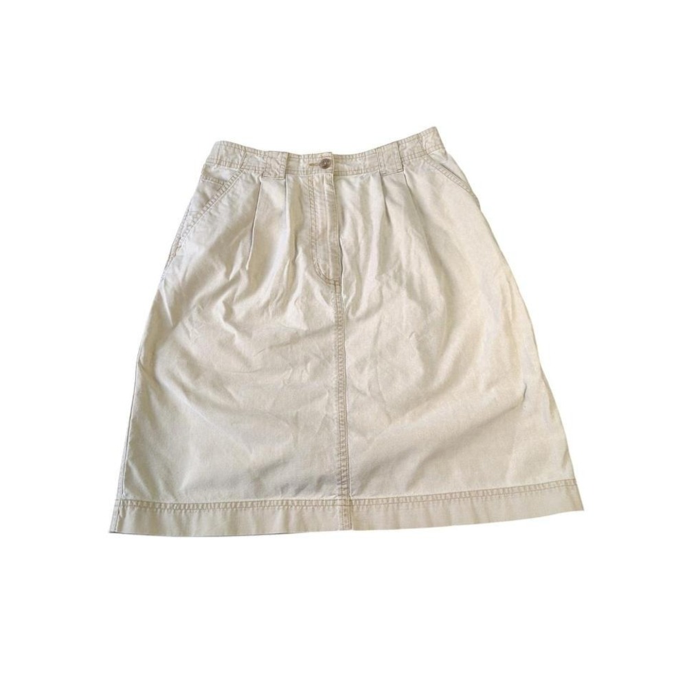 Vintage LL Bean Tan A‎ line Skirt sz 10